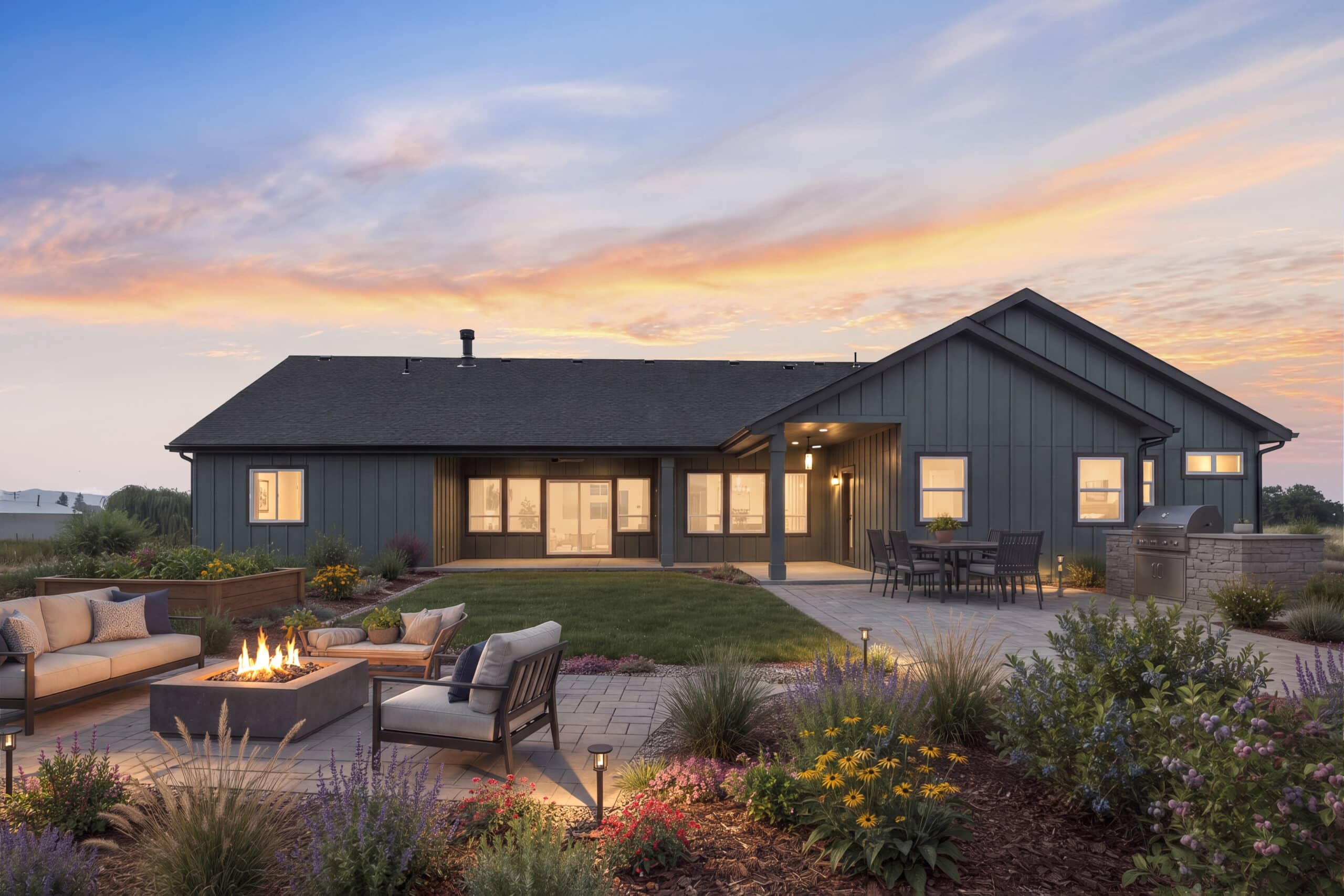 Virtually Staged Exterior Back